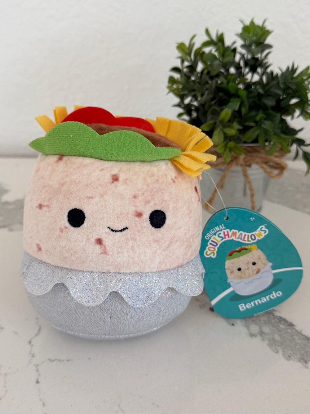 SQUISHMALLOWS BERNARDO THE BURRITO PLUSH TOY 5” Inches